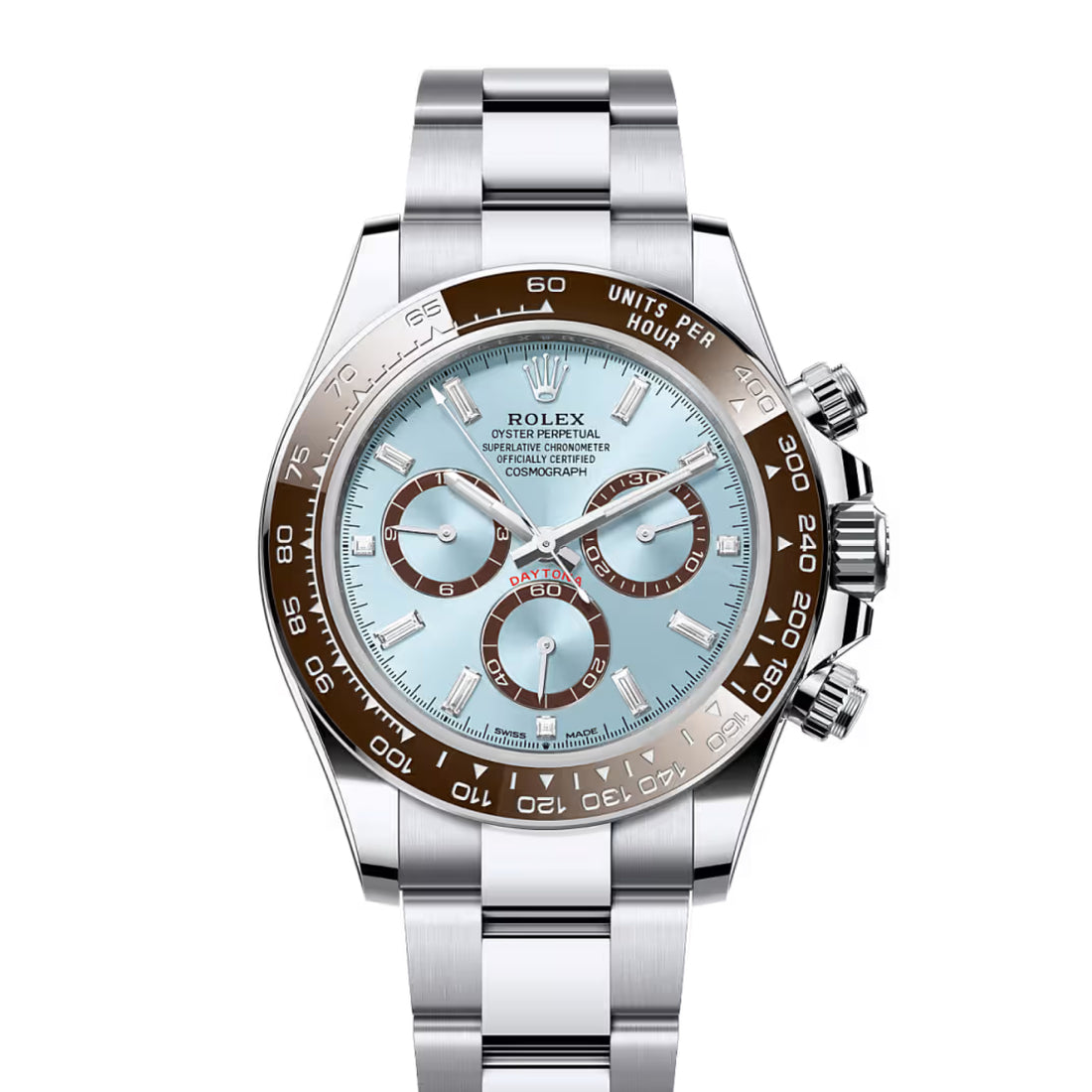 Chronograph Racing Watch, Platinum Tone, 40 mm