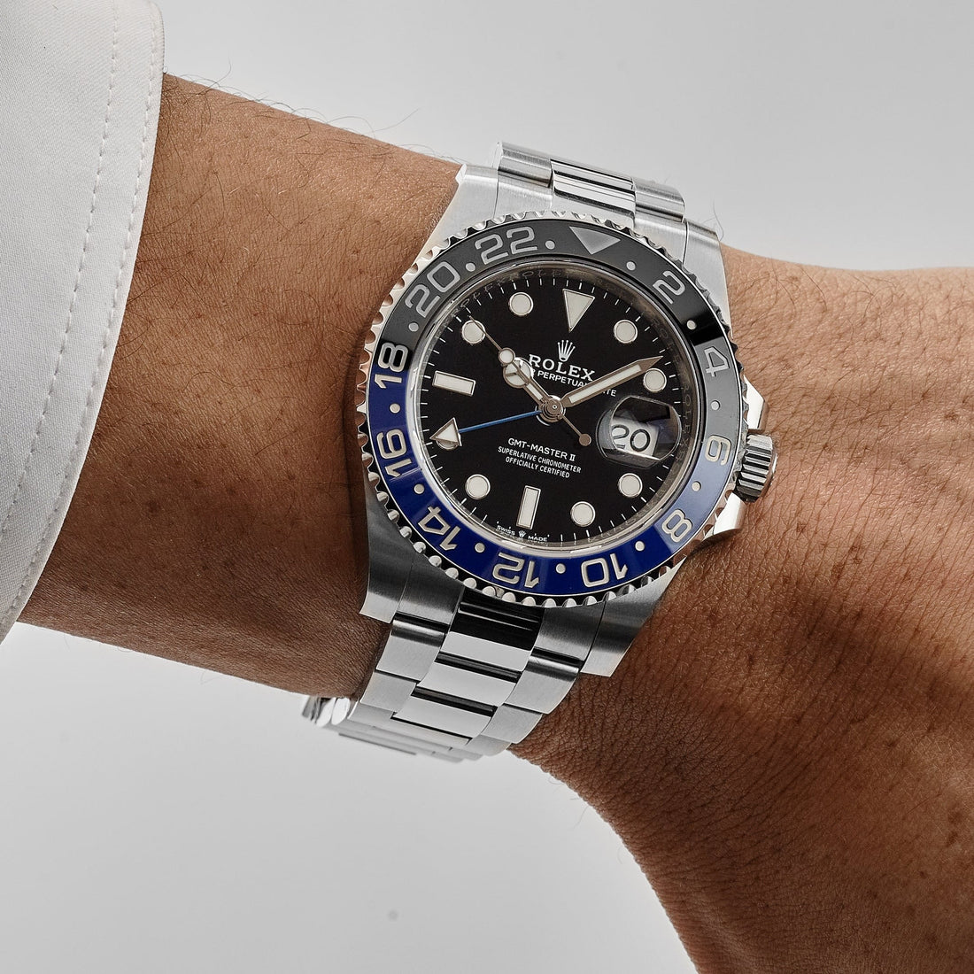 Dual-Time Bezel Watch, Steel, 40 mm