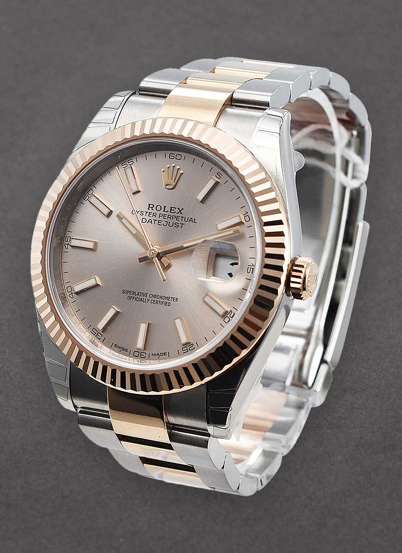 Classic Date Watch, Rose Gold Tone, Steel, 41 mm