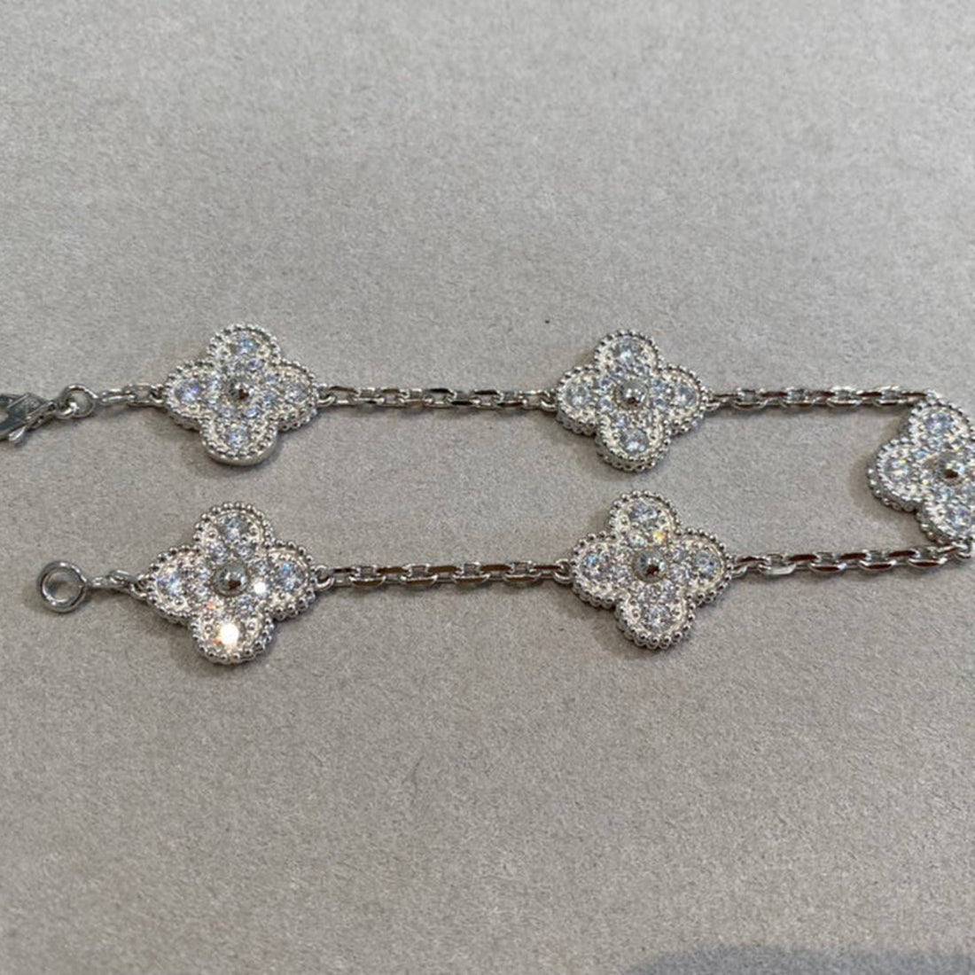 Quatrefoil 5 Motifs Bracelet, Pavé