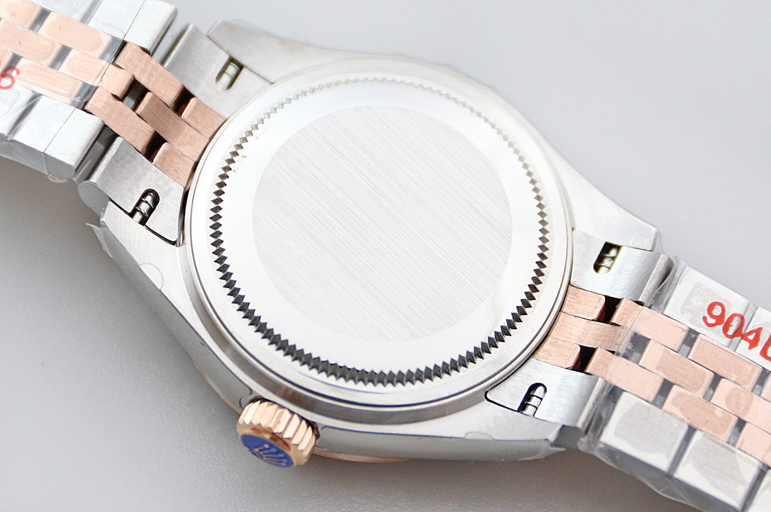 Classic Date Watch, Rose Gold Tone, Stone-Set, 28 mm