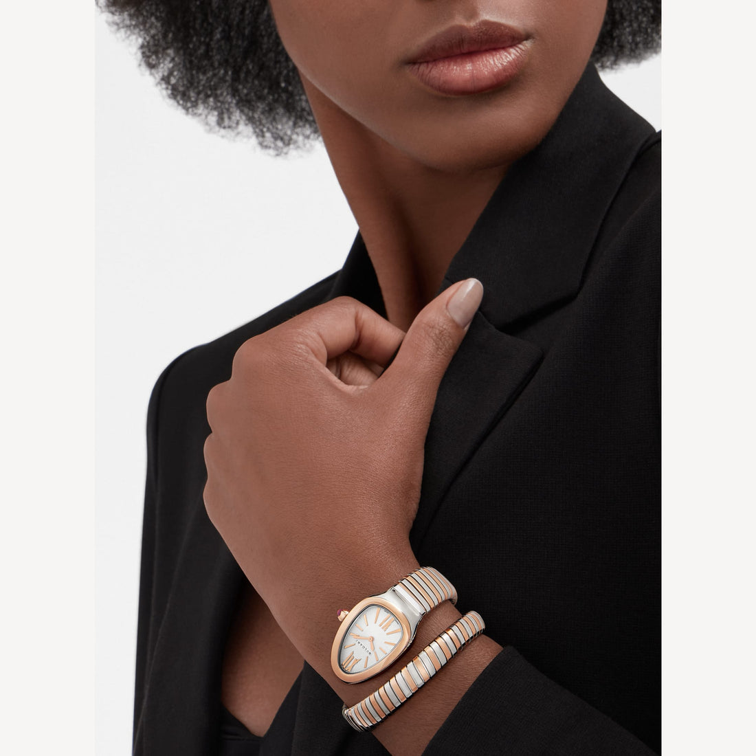Coiled Band Watch, Rose Gold Tone, Steel, 35 mm