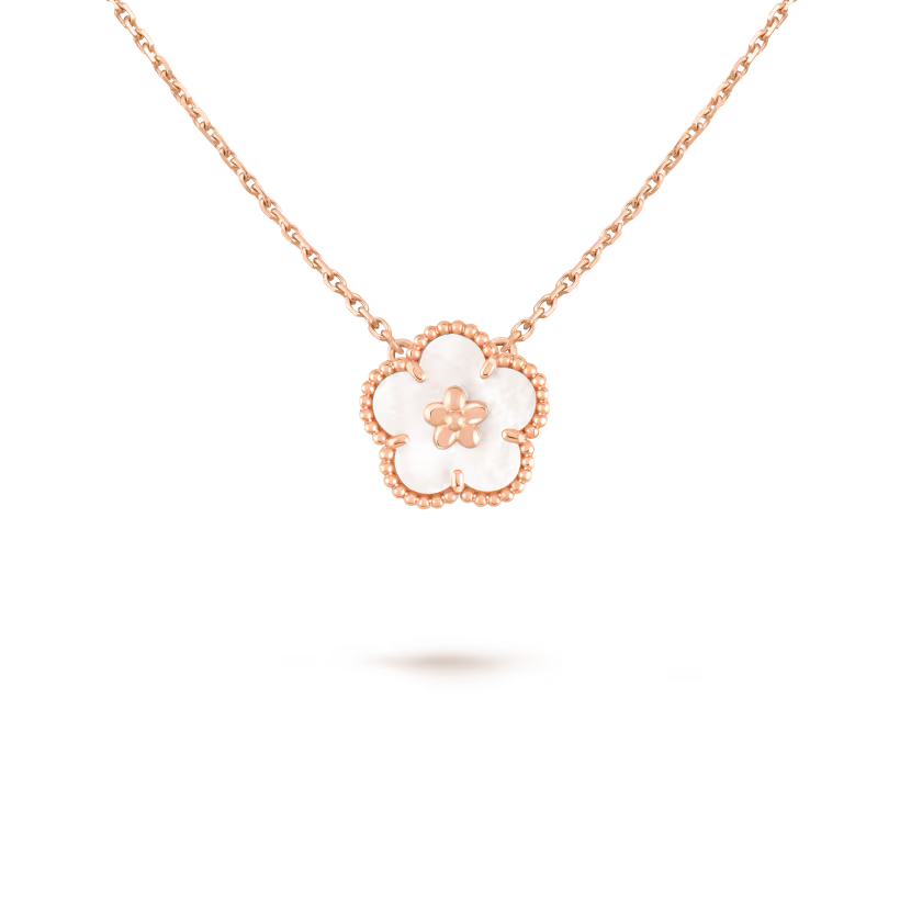 Butterfly Motif Necklace, Rose Gold Tone