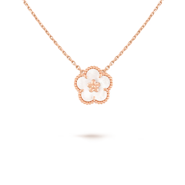 Butterfly Motif Necklace, Rose Gold Tone