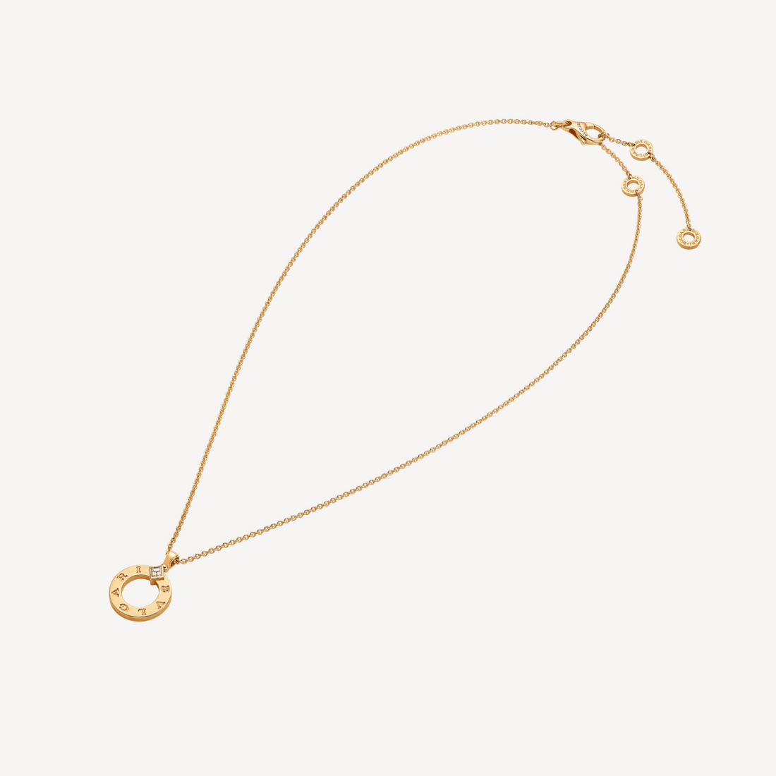 Chain Necklace, Yellow Gold Tone, Stone-Set