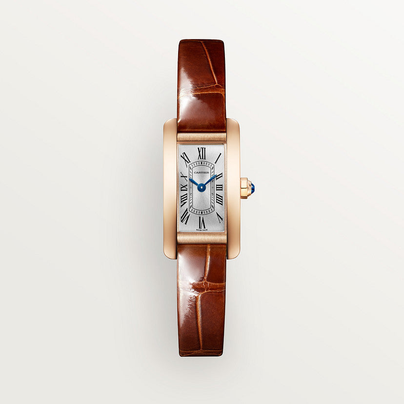 Rectangular Case Watch, Yellow Gold Tone, Mini Model