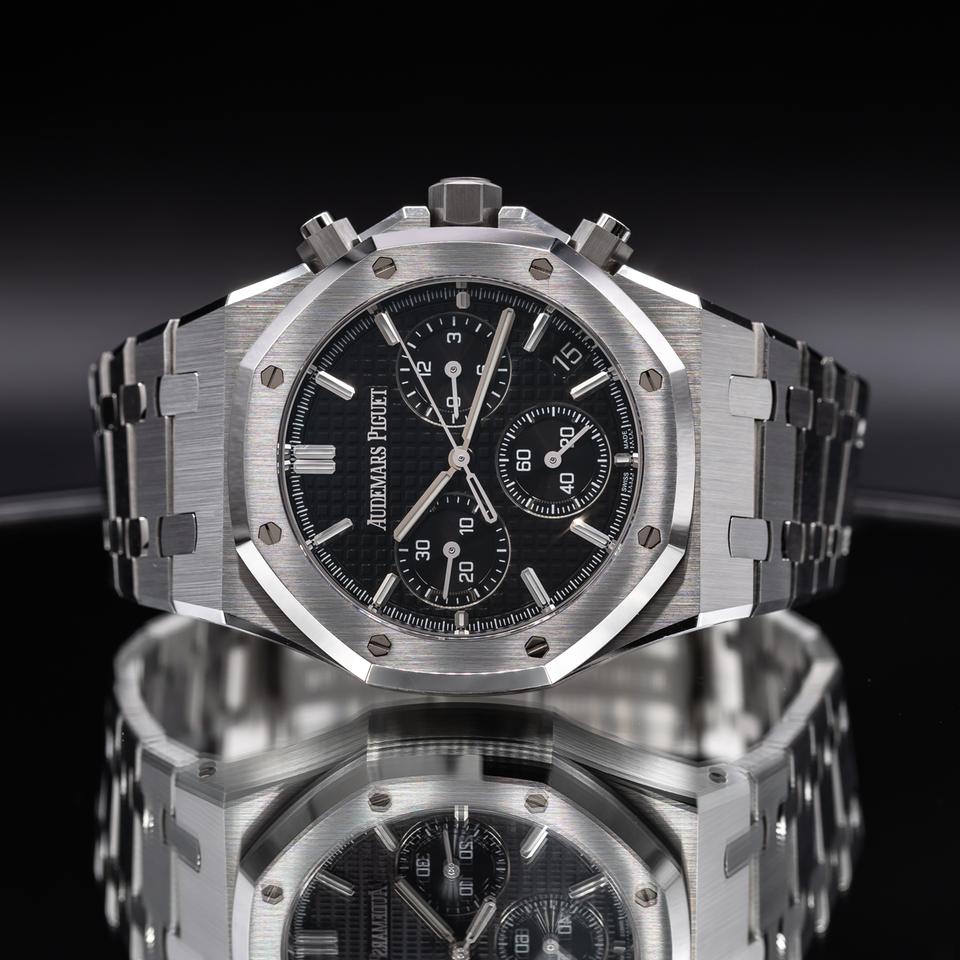 Octagonal Bezel Watch, Steel, 41 mm