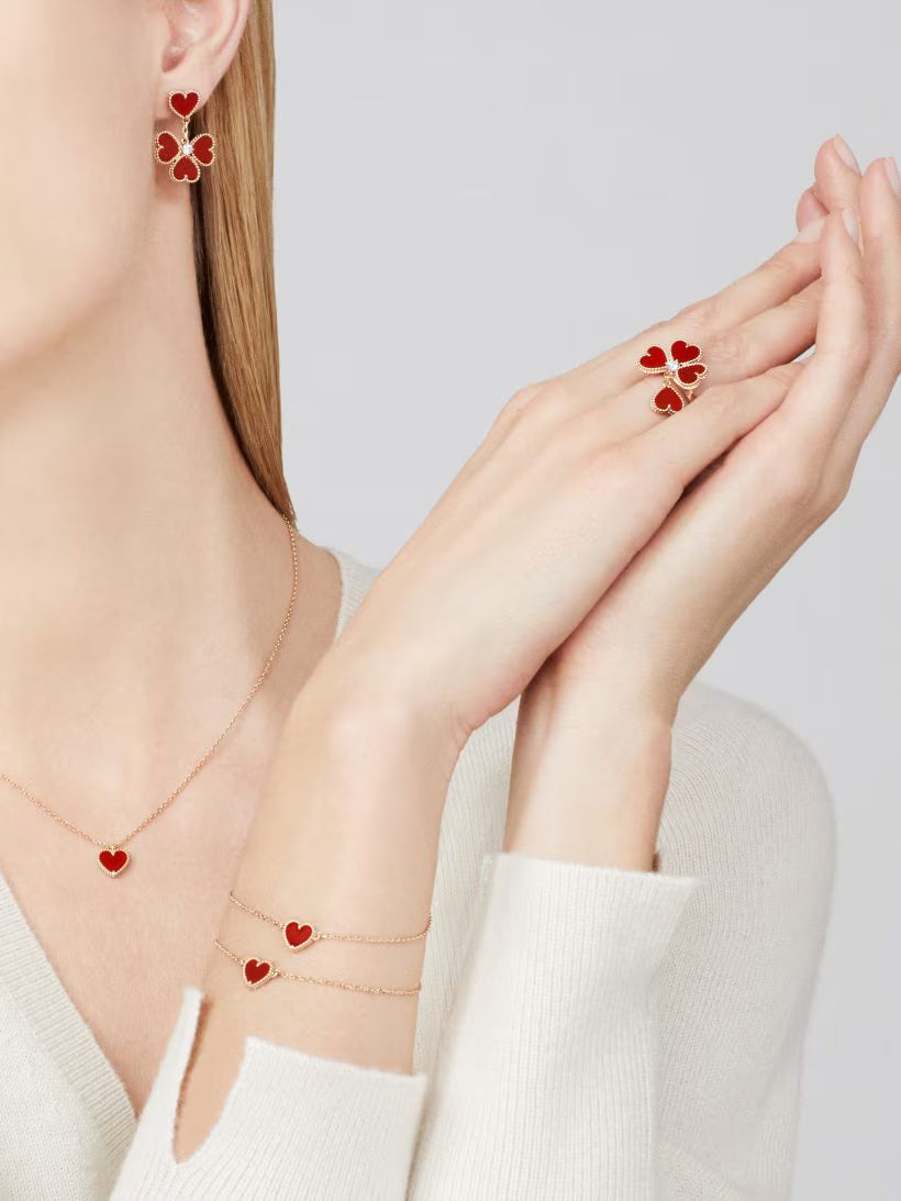 Heart Motif Ring, Carnelian