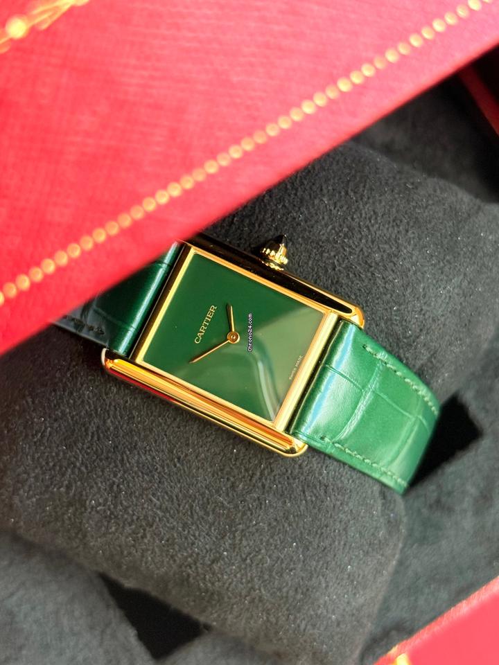 Rectangular Case Watch, Yellow Gold Tone, Medium Model