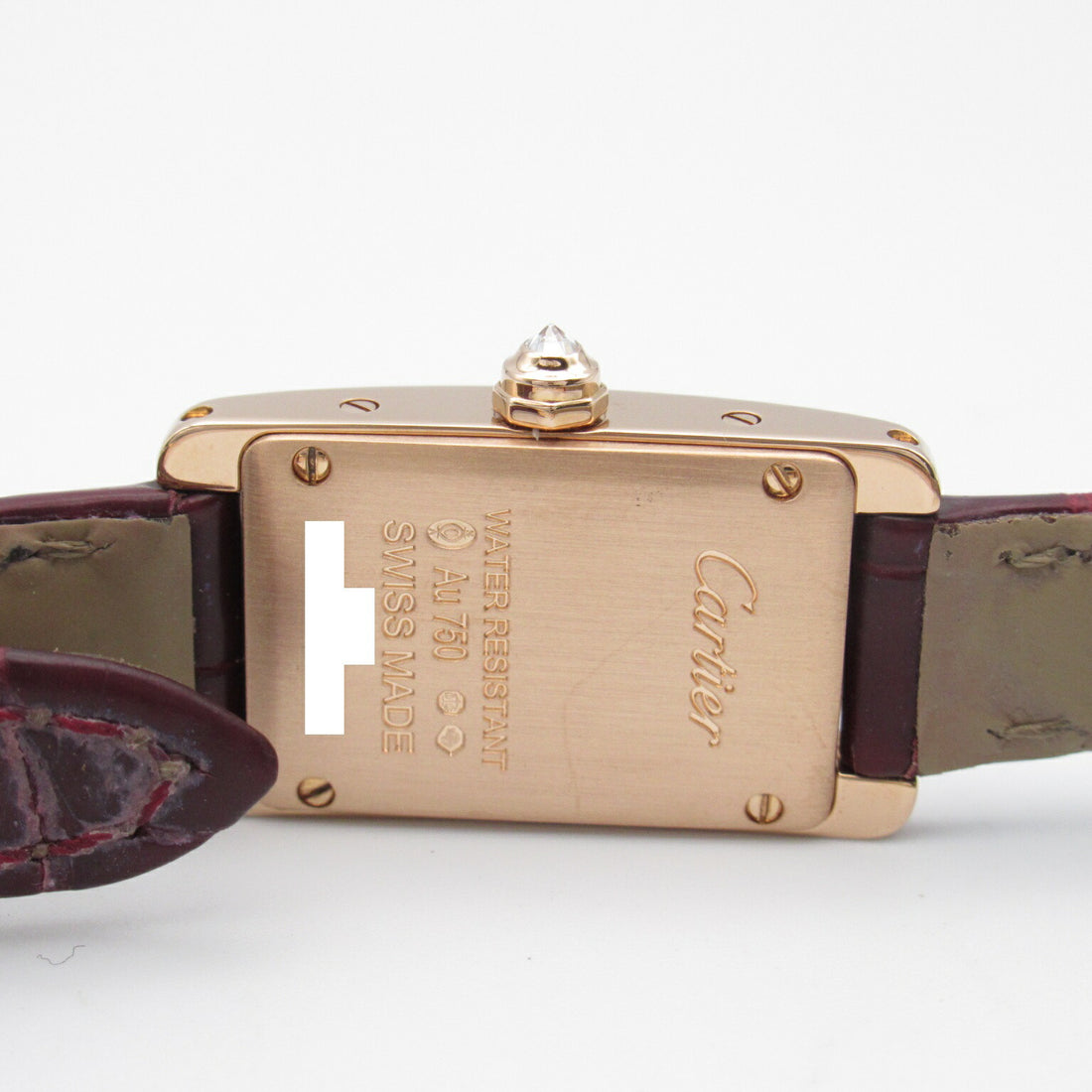 Rectangular Case Watch, Yellow Gold Tone, Stone-Set, Mini Model