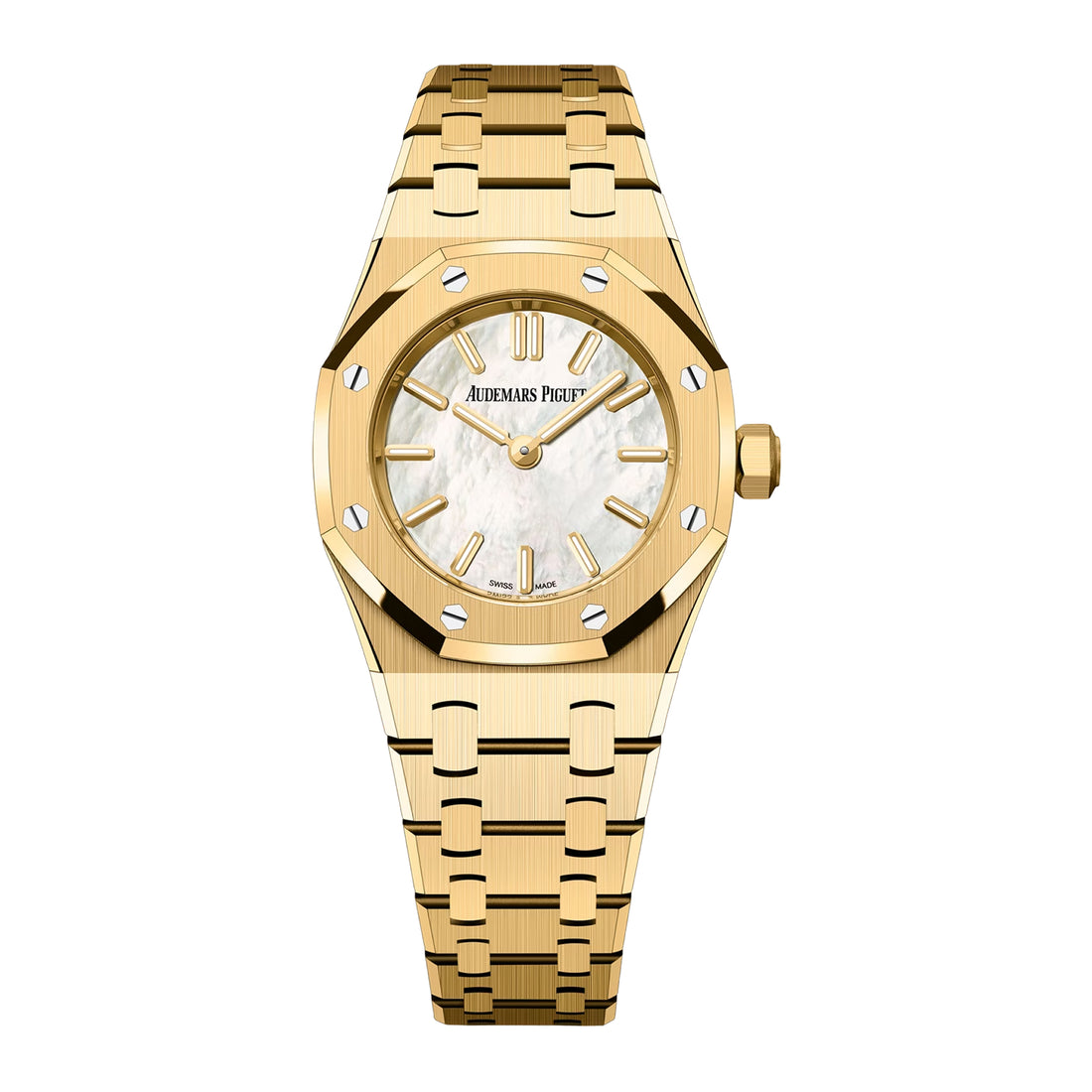 Octagonal Bezel Watch, Yellow Gold Tone, 23 mm