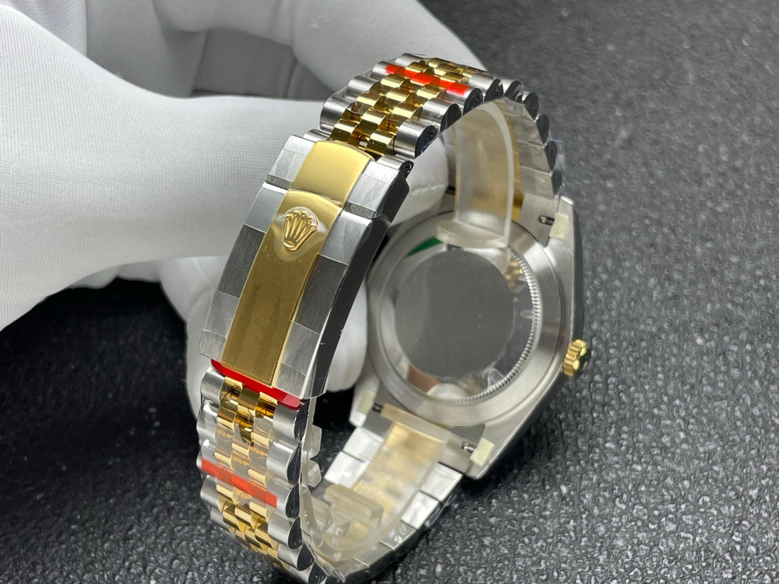 Classic Date Watch, Yellow Gold Tone, Steel, 36 mm