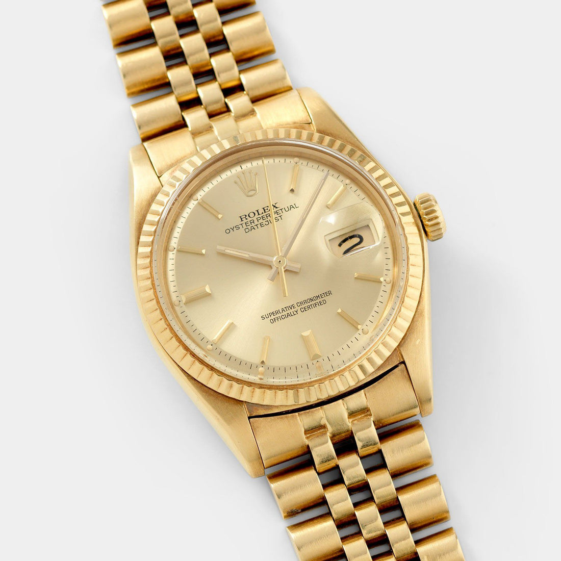 Classic Date Watch, Yellow Gold Tone, Steel, 31 mm