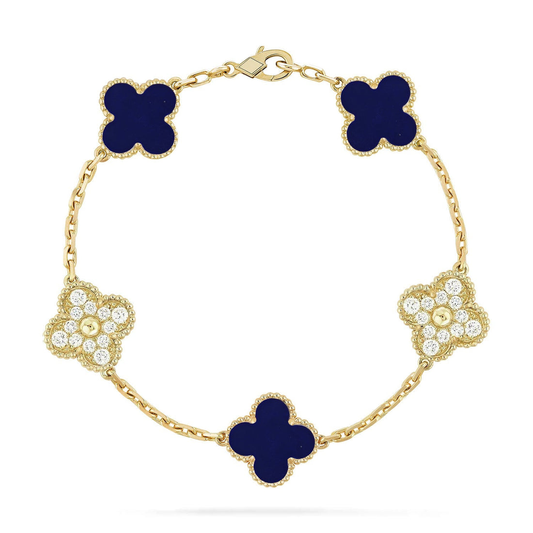 Quatrefoil 5 Motifs Bracelet, Lapis Lazuli