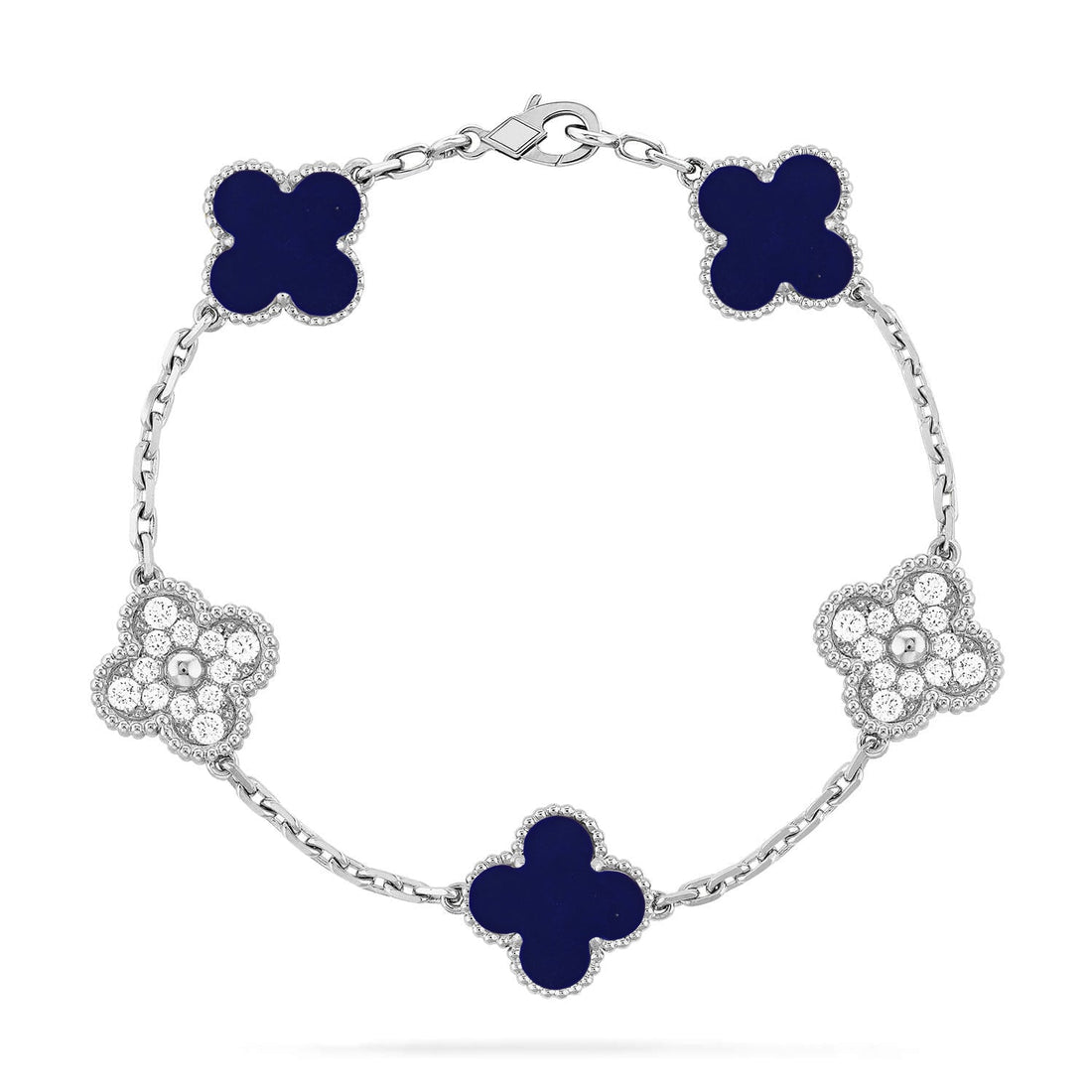 Quatrefoil 5 Motifs Bracelet, Lapis Lazuli