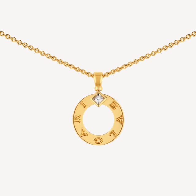 Chain Necklace, Yellow Gold Tone, Stone-Set