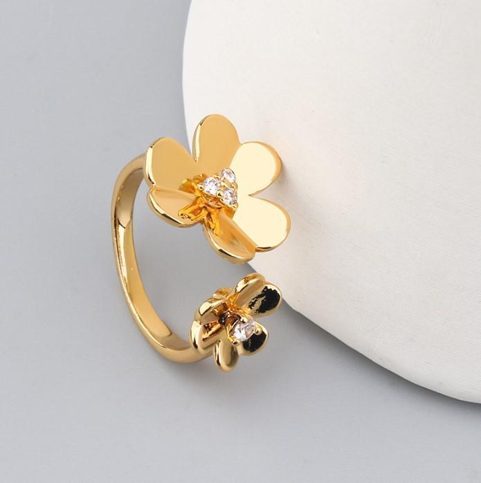 Petal Ring, Rose Gold Tone, Stone-Set