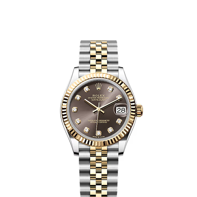 Classic Date Watch, Yellow Gold Tone, Steel, 28-31 mm