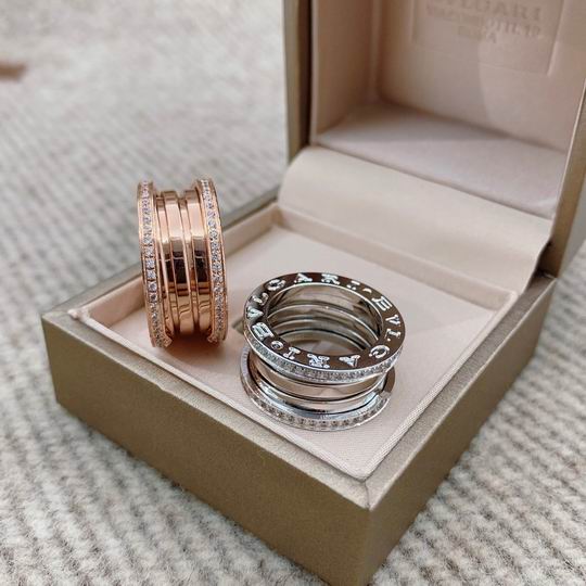 Spiral Ring, Rose Gold Tone, Stone-Set