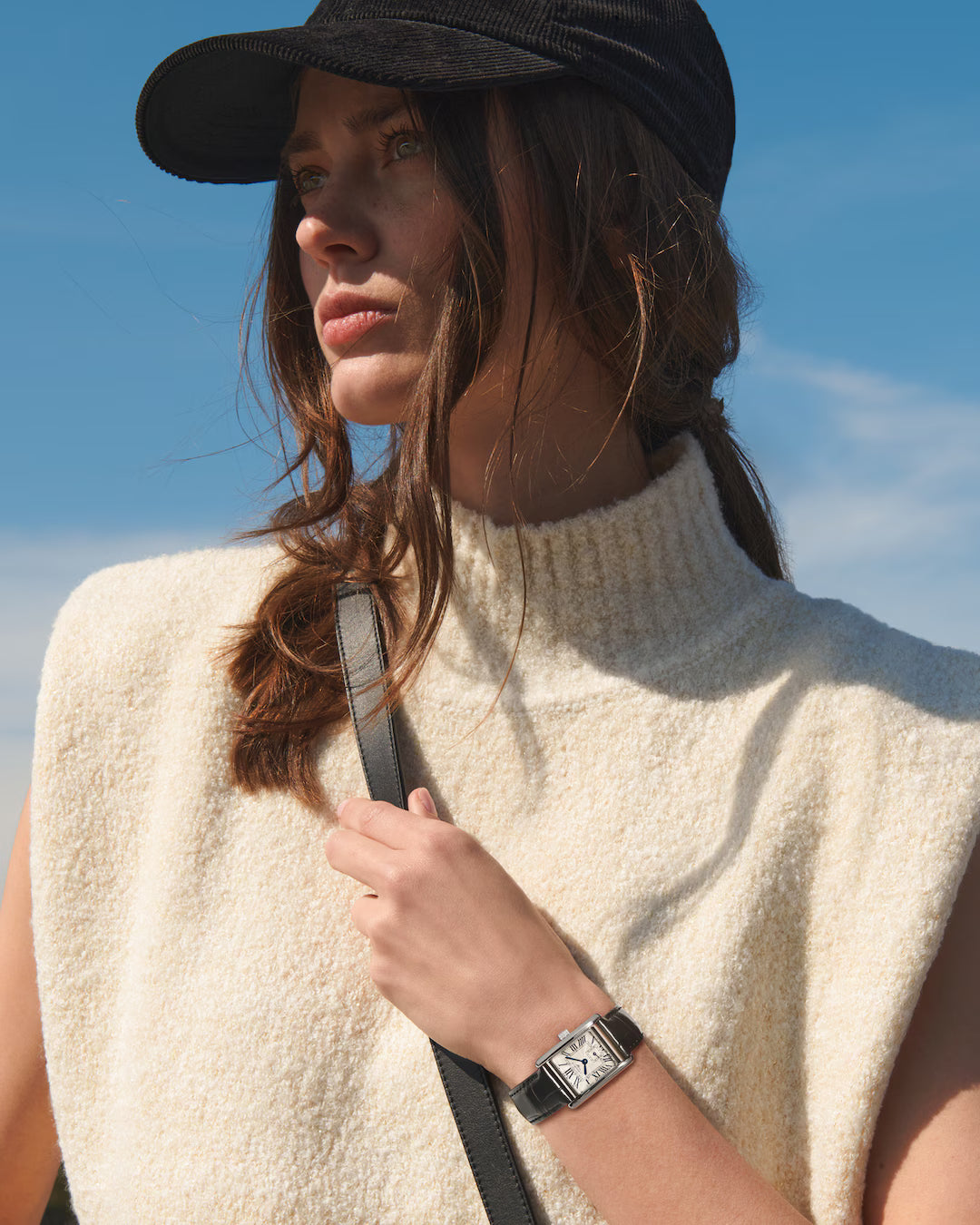 Rectangular Case Watch, Steel