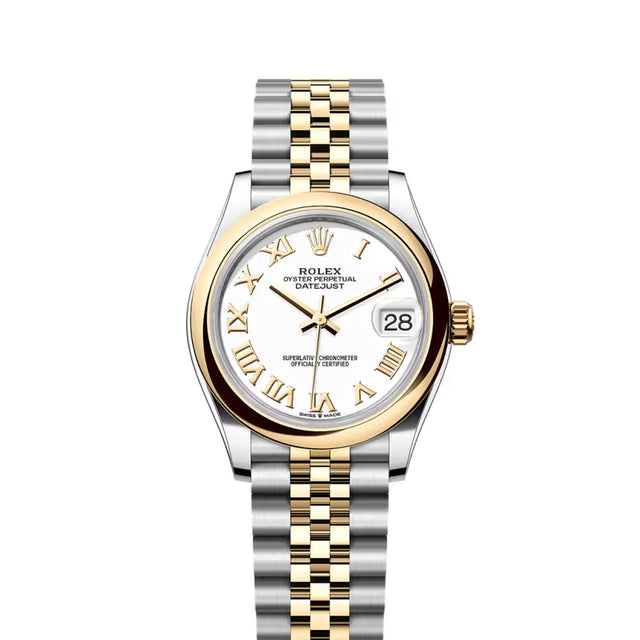 Classic Date Watch, Yellow Gold Tone, Steel, 31 mm