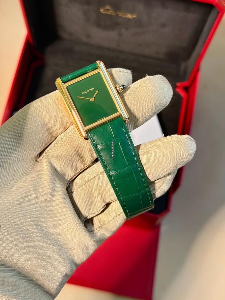 Rectangular Case Watch, Yellow Gold Tone, Medium Model