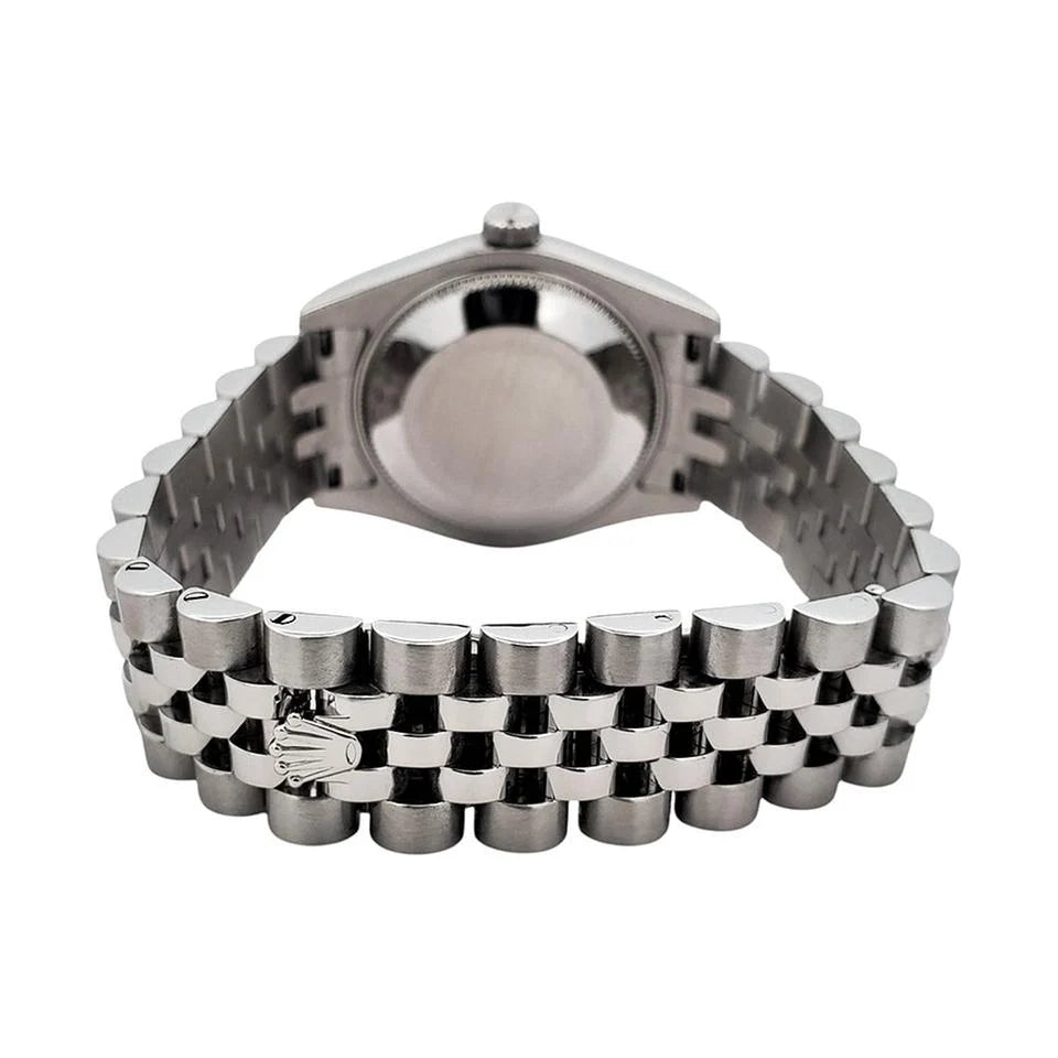 Classic Date Watch, White Gold Tone, Steel, White, 31 mm
