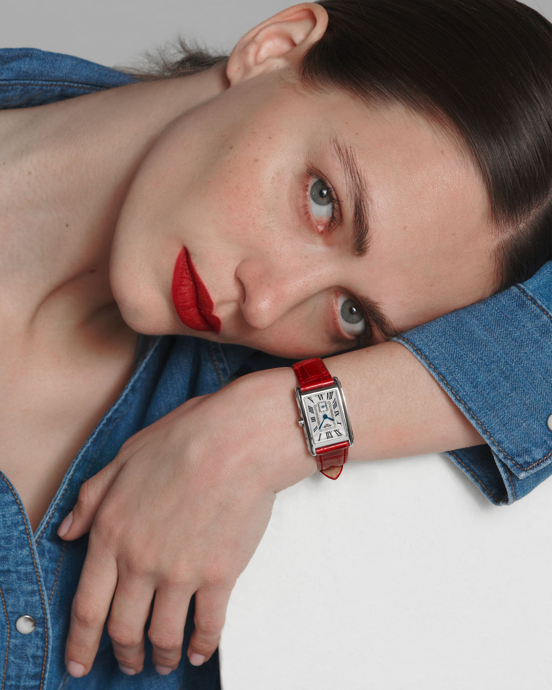Rectangular Case Watch, Steel