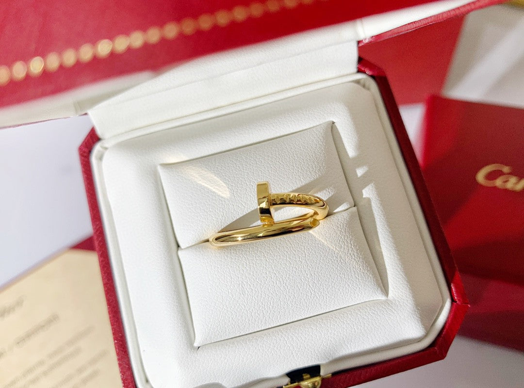 Wrapped Nail Ring, 18K Yellow Gold Plated