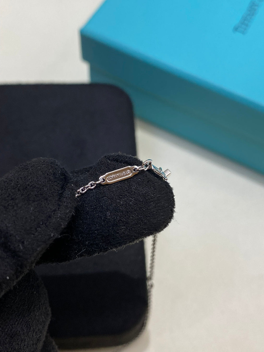 Smile Bar Pendant Necklace, White Gold Tone