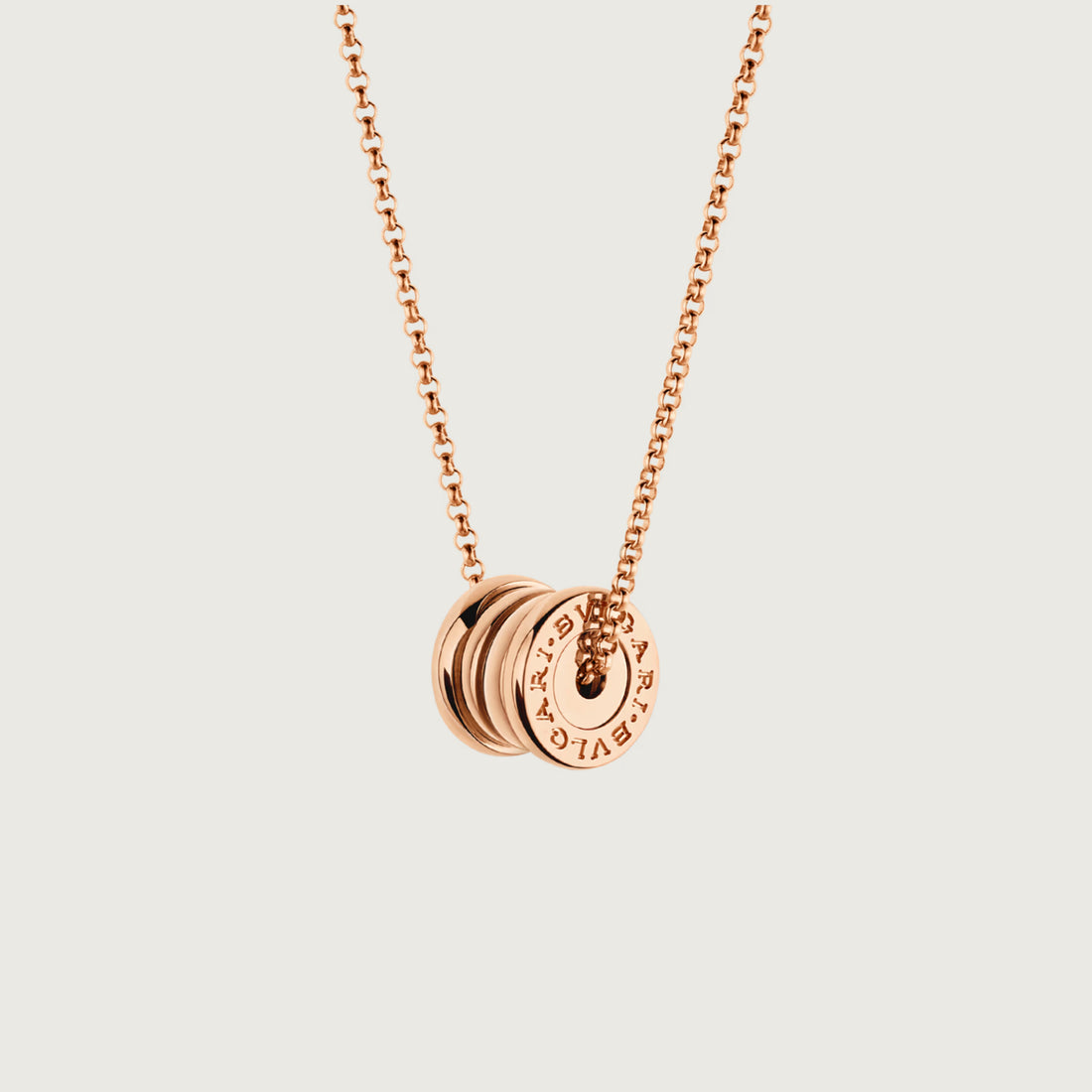 Spiral Pendant Necklace, Rose Gold Tone