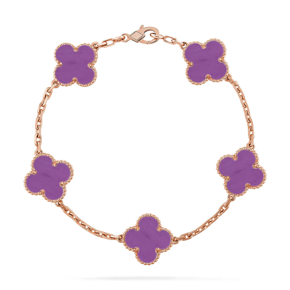 Quatrefoil 5 Motifs Bracelet, Violet
