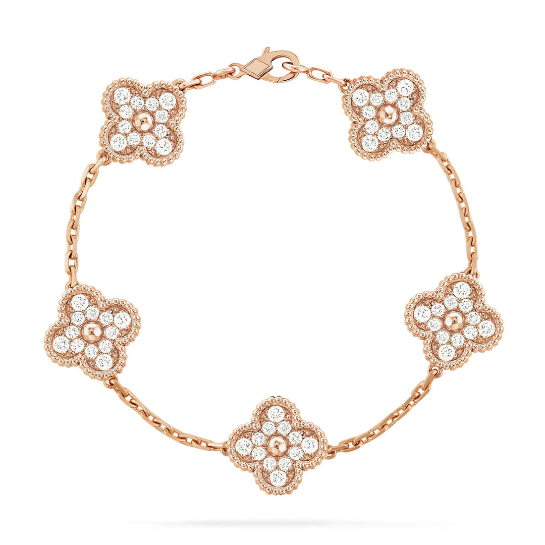 Quatrefoil 5 Motifs Bracelet, Pavé