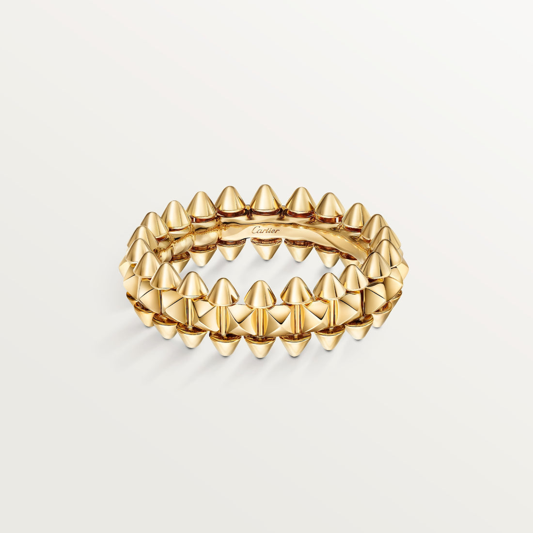 Studded Convertible Ring, Medium Model, Yellow Gold Tone