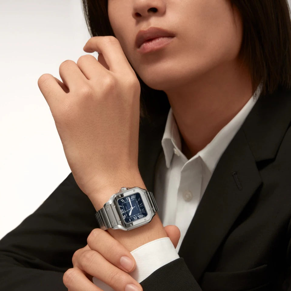 Square Case Watch, Steel