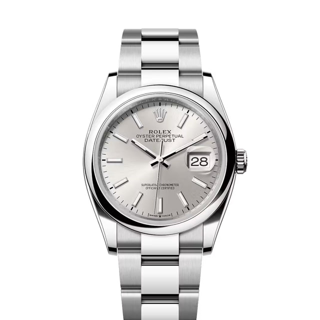 Classic Date Watch, Steel, 36 mm