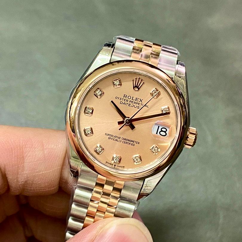 Classic Date Watch, Yellow Gold Tone, Steel, 31 mm