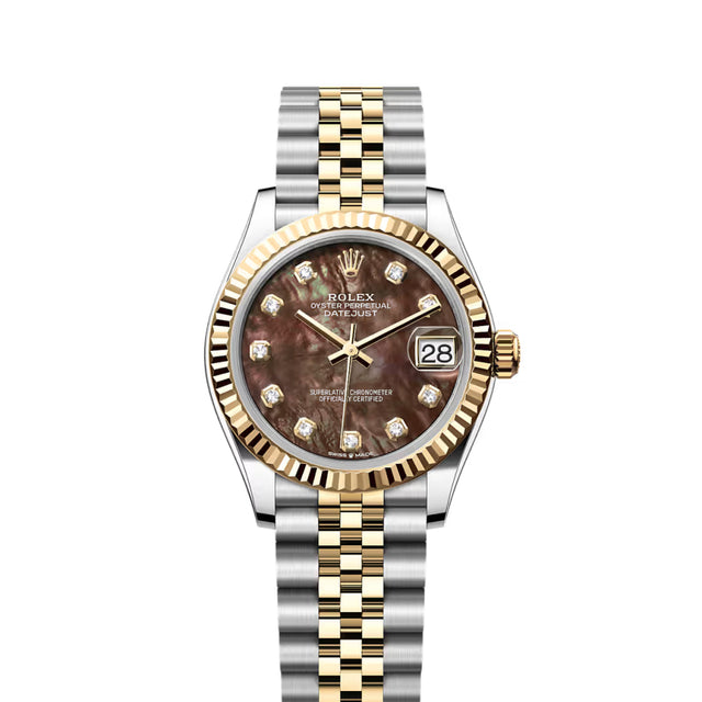 Classic Date Watch, Yellow Gold Tone, Steel, 31 mm