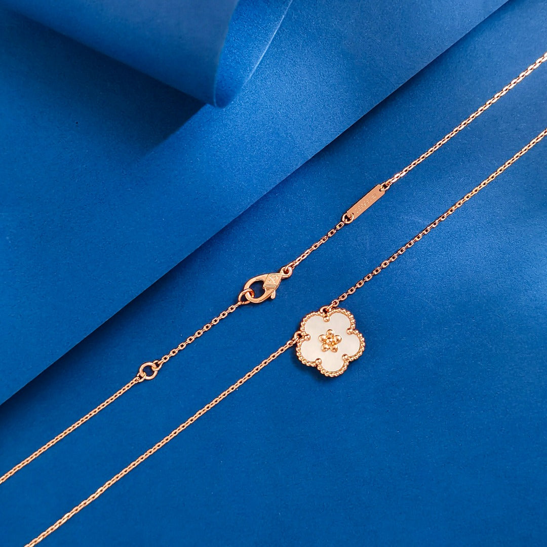 Butterfly Motif Necklace, Rose Gold Tone