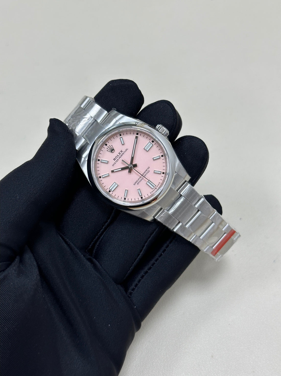 Round Automatic Watch, White Gold Tone, Steel, White, 36 mm