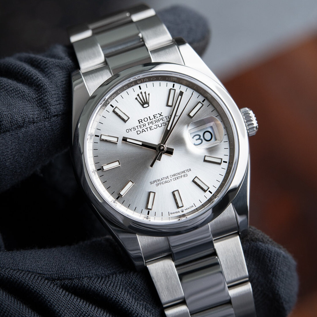 Classic Date Watch, Steel, 36 mm
