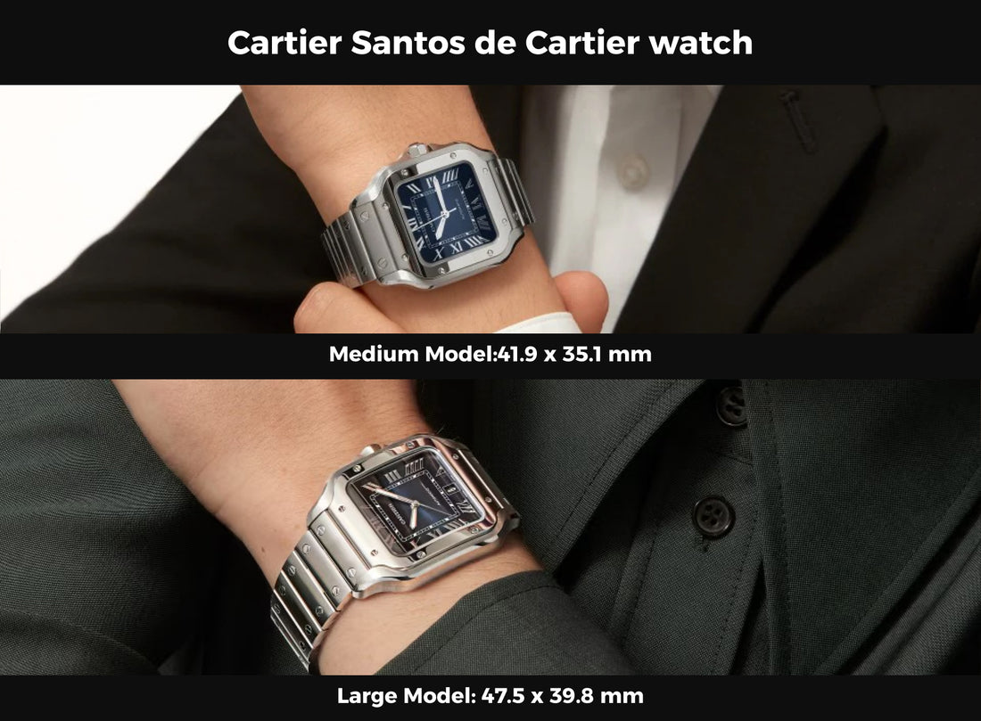 Square Case Watch, Steel, Large Model
