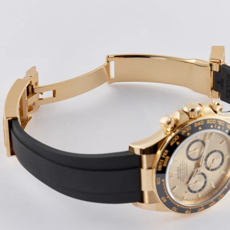 Chronograph Racing Watch, Yellow Gold Tone, 40 mm