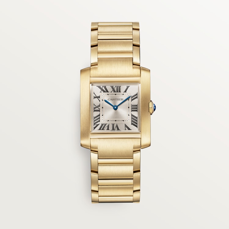 Rectangular Case Watch, Yellow Gold Tone, Medium Model