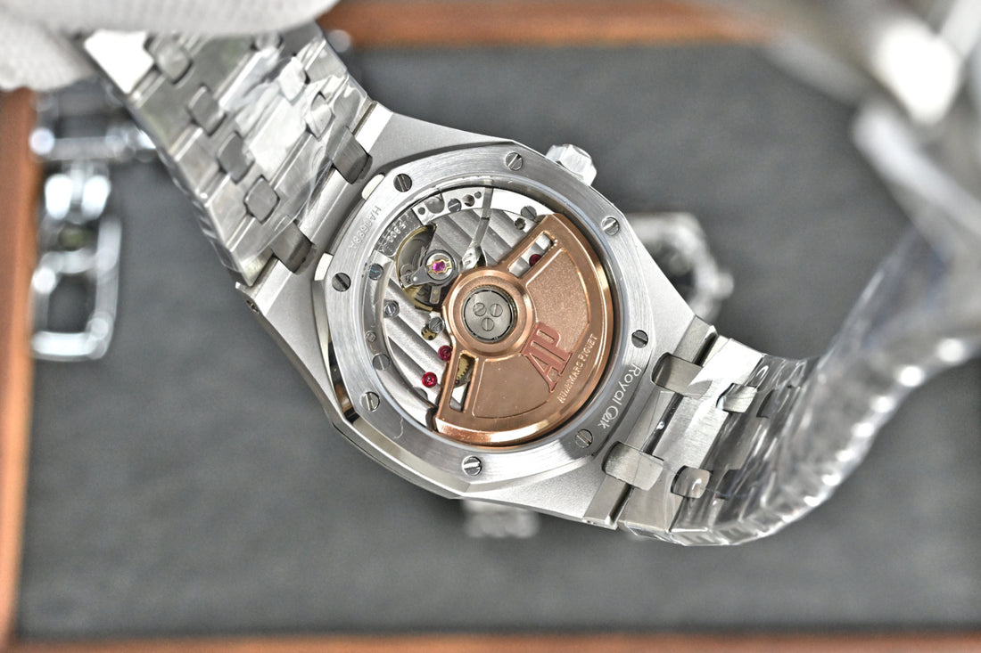 Octagonal Bezel Watch, White Gold Tone, Stone-Set, White, 37 mm