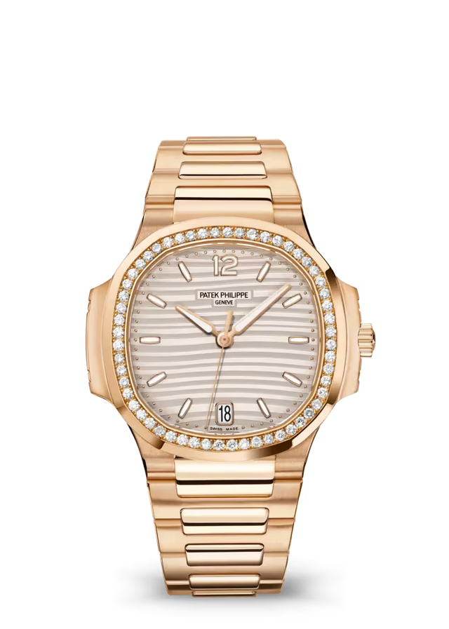 Porthole Case Watch, Rose Gold Tone, Stone-Set
