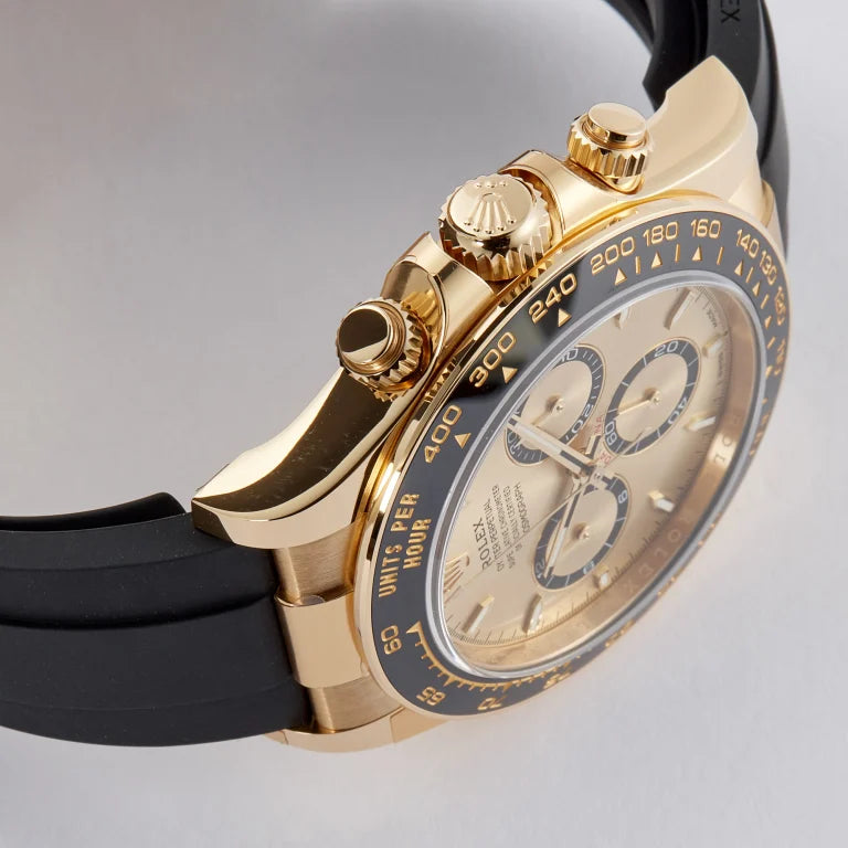 Chronograph Racing Watch, Yellow Gold Tone, 40 mm