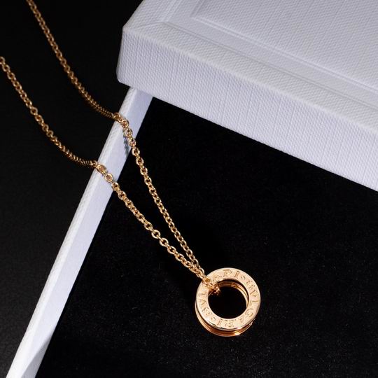 Spiral Pendant Necklace, Rose Gold Tone