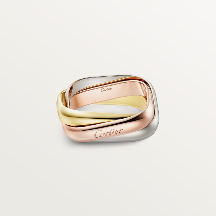Three-Band Rolling Ring, Classic Model, Rose Gold Tone