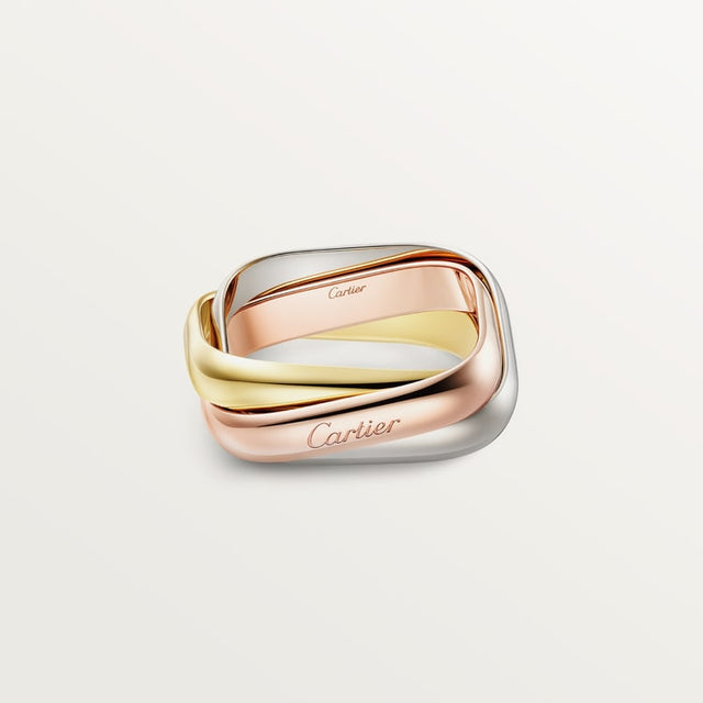Three-Band Rolling Ring, Classic Model, Rose Gold Tone